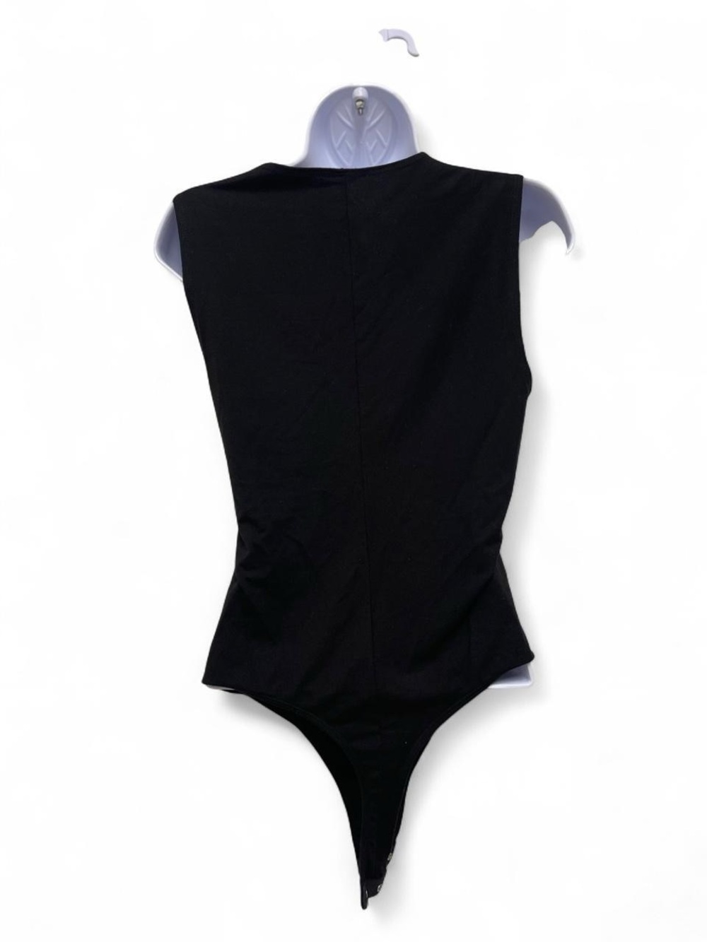 Reformation Black Asymmetric Cutout Bodysuit Size L - Picture 2 of 4